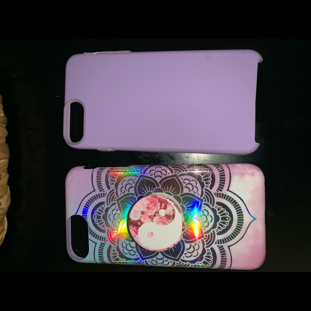 Pastel Holographic Mandala Protective Phone Case